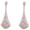 Silver Plated Crystal Decorated Post Drop Earring