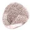 Crystal Stared Silver Plated Plated Ring