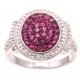 Silver Plated Pink, Crystal Ring
