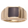 Gold Plated Black Center Ring